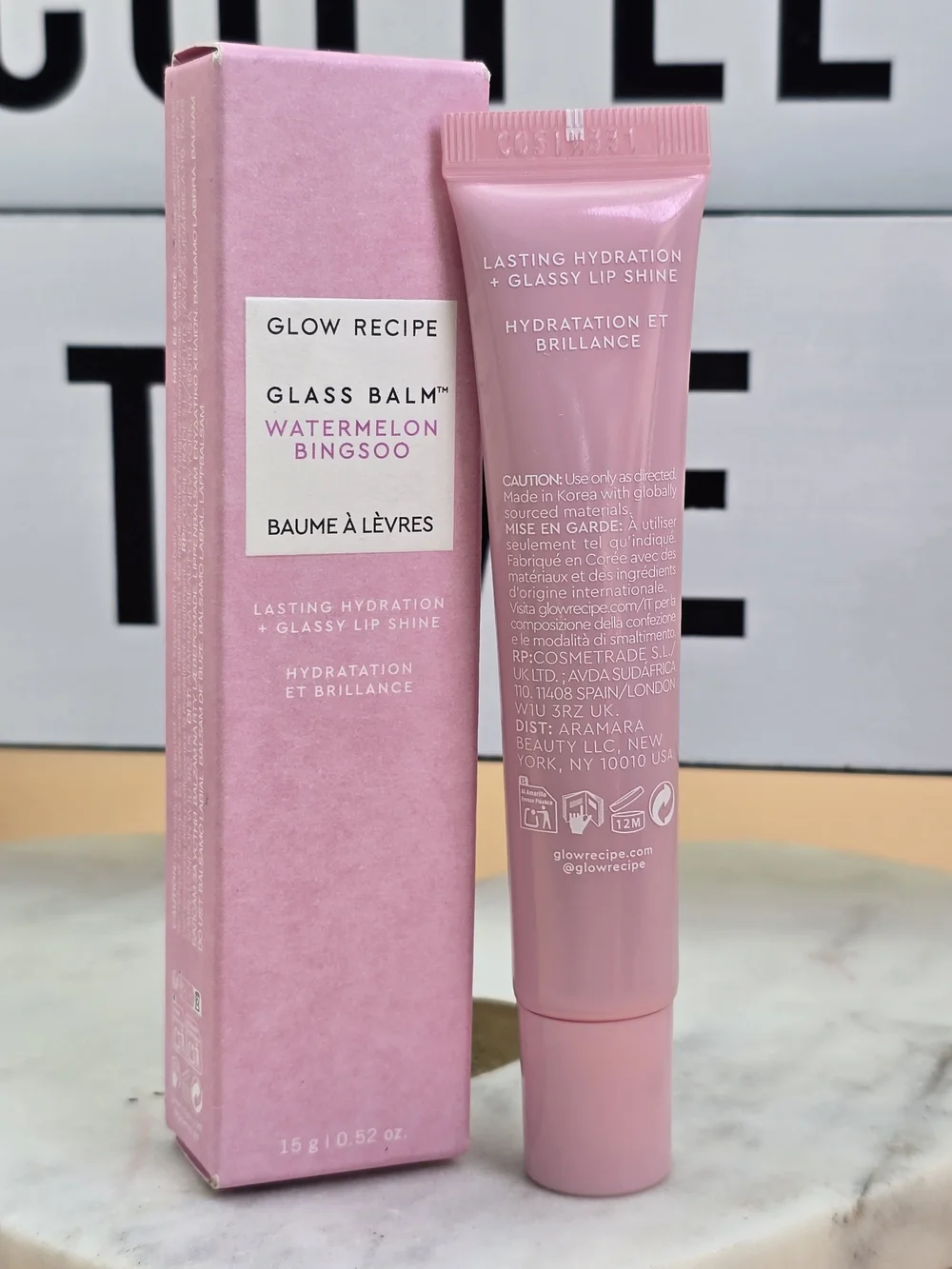 Glow Recipe Glass Balm Watermelon Bingsoo Pink Hydrating Lip Balm